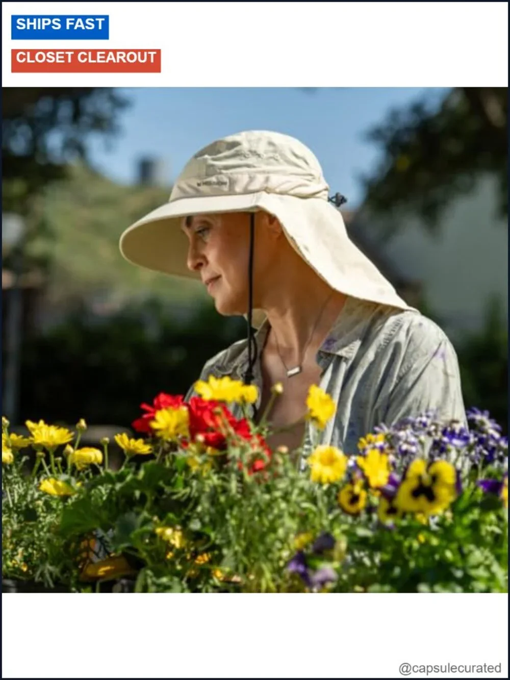 UPF 50 Cooling Sun Hat Wide Brim Adjustable Outdoor Hiking Fishing Beach